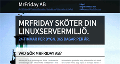 Desktop Screenshot of mrfriday.com
